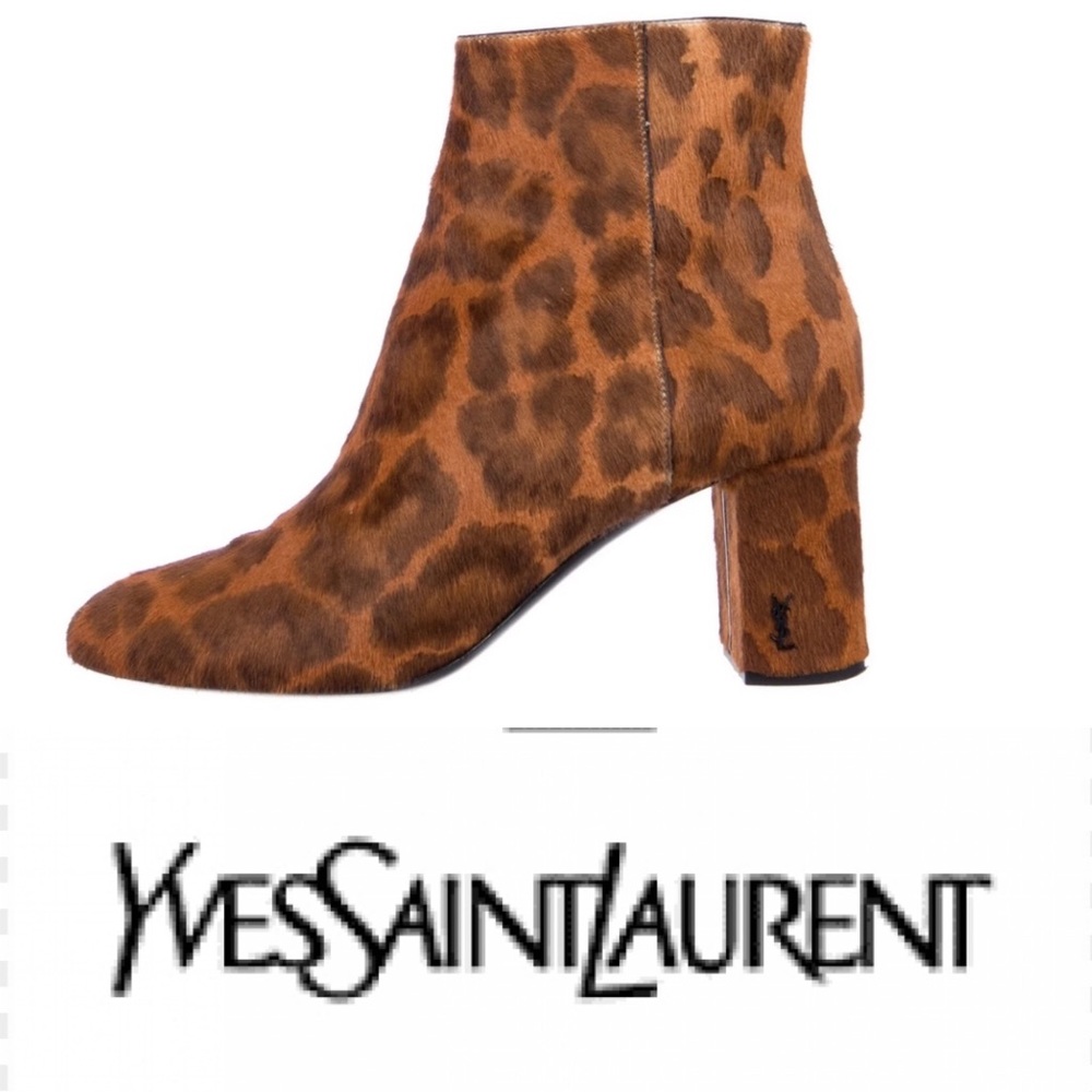 ❤️❤️ SAINT LAURENT leopard 
Loulou ankle boots❤️❤️